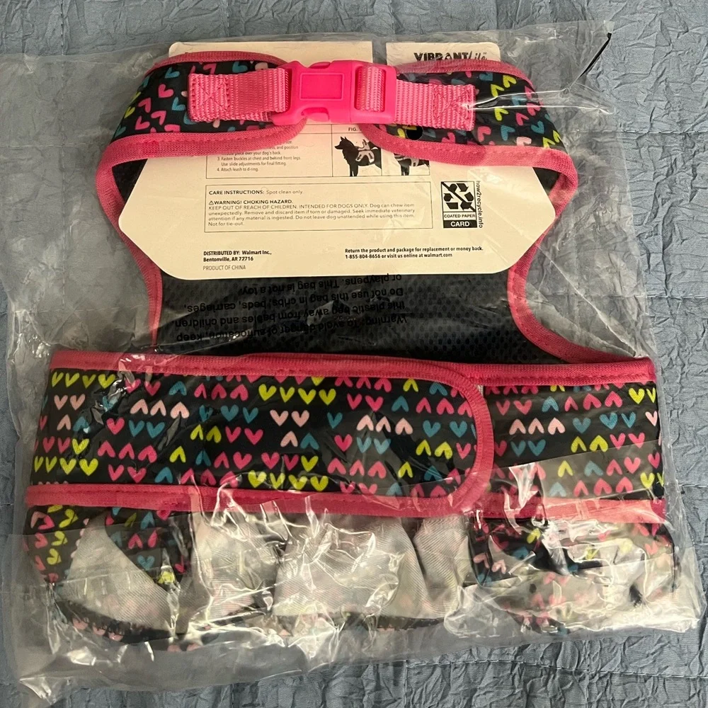 Vibrant Life Heart Pattern Dog Harness